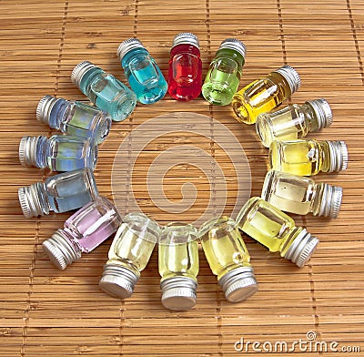 Aromatic oils Stock Photo