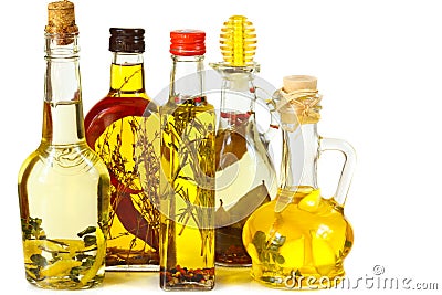 Aromatic olive oil. Stock Photo