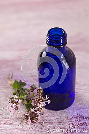 Aromatic oregano essential oil Stock Photo