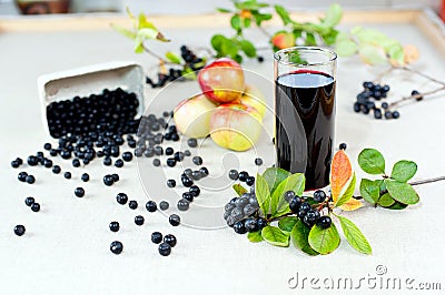 Aronia juice Stock Photo