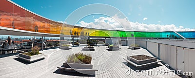 ARoS Aarhus Kunstmuseum terrace Editorial Stock Photo