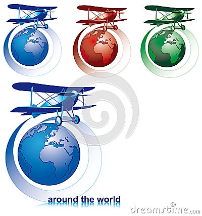 Around the world Vector Illustration