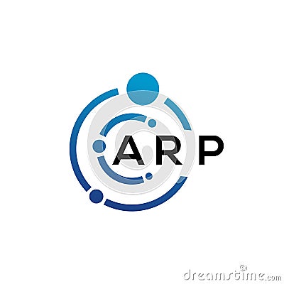 ARP letter logo design on black background. ARP creative initials letter logo concept. ARP letter design Vector Illustration