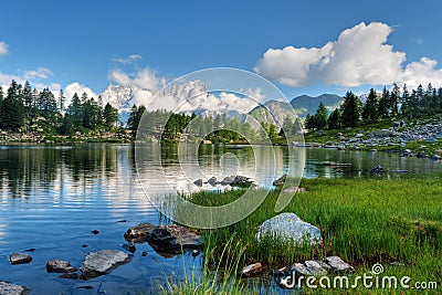 Arpy lake, Aosta Valley Stock Photo