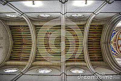 Arquitectura de una catedral de Madrid. Stock Photo