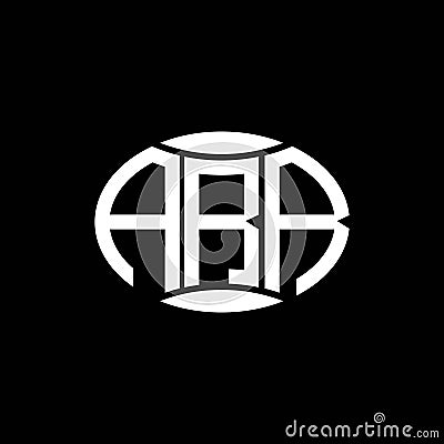 ARR abstract monogram circle logo design on black background. ARR Unique creative initials letter logo Vector Illustration