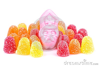 Arrangement of colorful sweets. Candy at Dutch Sinterklaas event Stock Photo