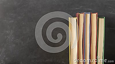 arrangement different sized books with copy space. High quality beautiful photo concept Stock Photo