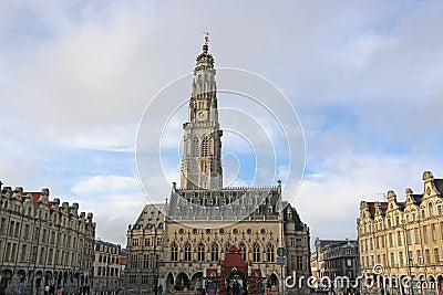 Arras city town hall, France Editorial Stock Photo