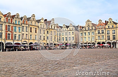 Arras town square in France Editorial Stock Photo