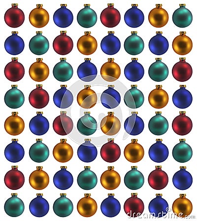 Array of Christmas Tree Ornaments Stock Photo