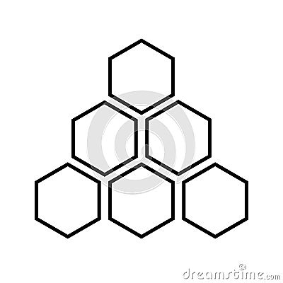 Array, data, olap outline icon. Line art vector Stock Photo