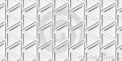 Array or grid of offset triangle frames geometrical background wallpaper banner template pattern flat lay top view from above Cartoon Illustration