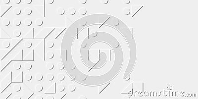 Array or grid of randomly rotated white triangles and circles background wallpaper banner texture fade out with copy space Cartoon Illustration