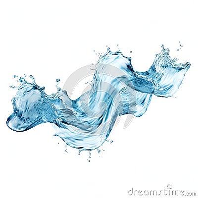 an array of tiny waves arranged in a cascading motion like a wt Stock Photo