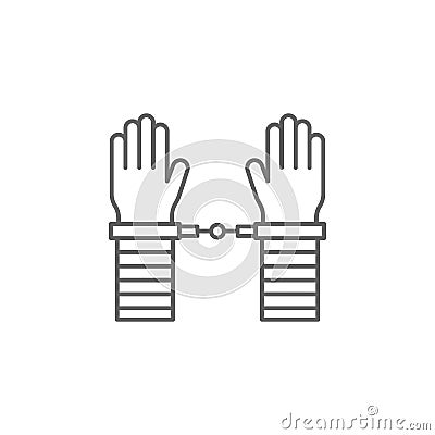 Arrest, hands, police icon. Element of police icon. Premium quality graphic design icon. Signs and symbols collection icon for Stock Photo