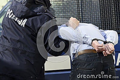 The arrest of a man Stock Photo