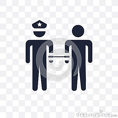 Arrest transparent icon. Arrest symbol design from Activity and Vector Illustration