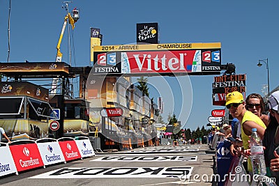 The arrival of Chamrousse stage of Tour de France. Editorial Stock Photo