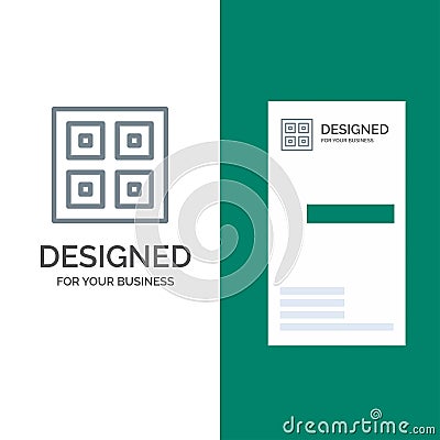 Arrived, Boxes, Delivery, Logistic, Shipping Grey Logo Design and Business Card Template Vector Illustration
