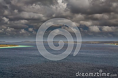 Arriving at Bonaire Stock Photo