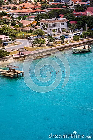 Arriving at Bonaire Editorial Stock Photo