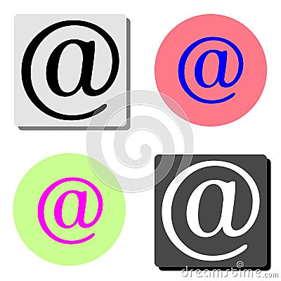 Arroba. flat vector icon Vector Illustration