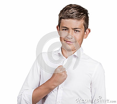 Arrogant, self important, stuck up, young man Stock Photo