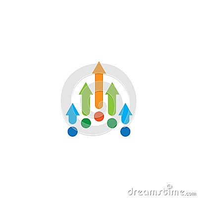 Abstract arrow business logo Design Vector Illustration