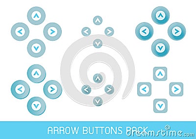 Arrow buttons pack Vector Illustration