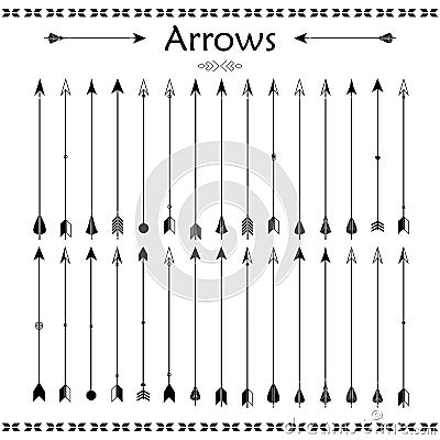 Arrow Clip art Set in Vector on White Background Vector Illustration