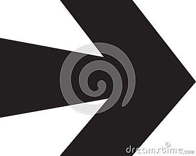 Arrow computer black button showing way vector Cartoon Illustration