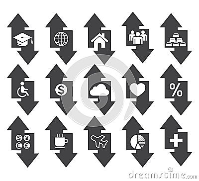 Arrow concept icons. Vector Illustration