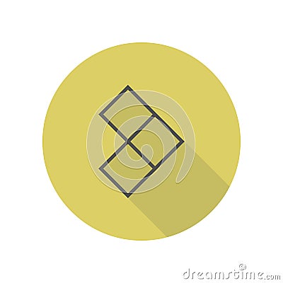 Arrow cubes long shadow icon. Simple glyph, flat vector of WEB icons for ui and ux, website or mobile application Stock Photo