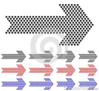 Arrow from curled figures Vector Illustration