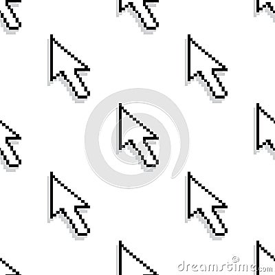 Arrow cursor seamless Vector Illustration