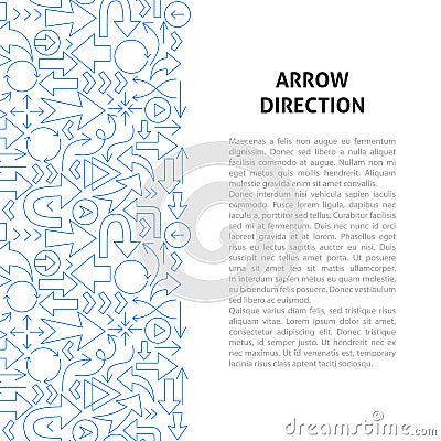 Arrow Direction Line Pattern Concept Vector Illustration