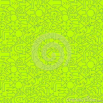 Arrow Direction Line Seamless Pattern Vector Illustration