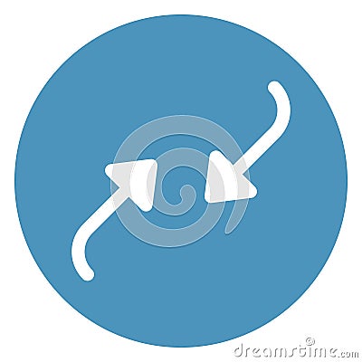 Arrow, double Isolated Vector Icon which can be easily modified or edited Vector Illustration