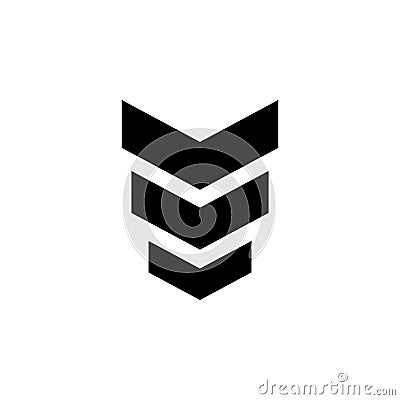 arrow, down, navigation, triple icon. Element of direction icon. Signs and symbols collection icon for websites, web design, Stock Photo