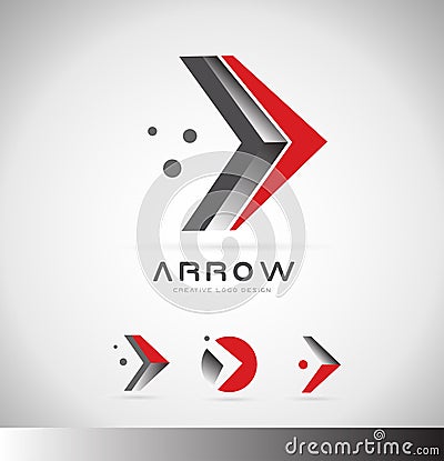 Arrow forward concept logo icon design Vector Illustration