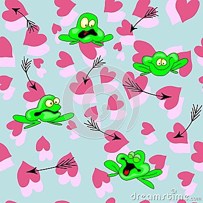 Arrow Frog Heart Vector Illustration