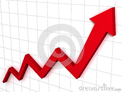 Arrow Graph Stock Photo