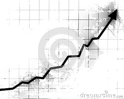Arrow graph going up Stock Photo