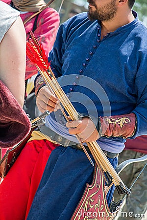 Arrow rprojectile weapon system archery Editorial Stock Photo