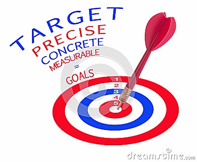 Arrow hits the target Stock Photo