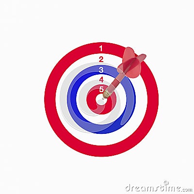 Arrow hits the target Stock Photo