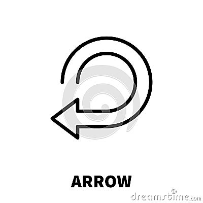 Arrow icon or logo in modern line style. Cartoon Illustration