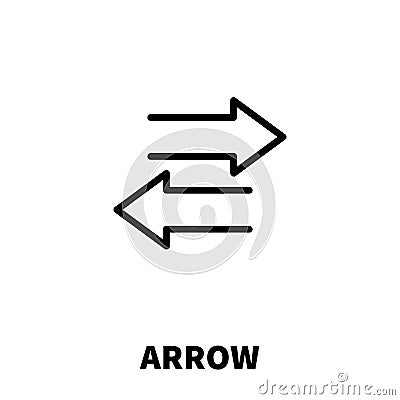 Arrow icon or logo in modern line style. Vector Illustration