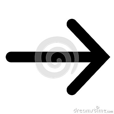 Arrow icon. Modern simple arrow or cursor. Directional arrow flat style isolated on white background. Vector Vector Illustration